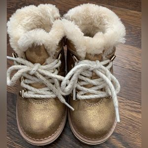 Cat & Jack Toddler Girl Lace Up Combat Winter Boots